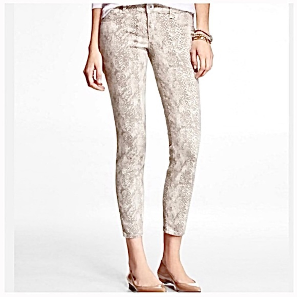 Snake print ankle jeans Size 00R
